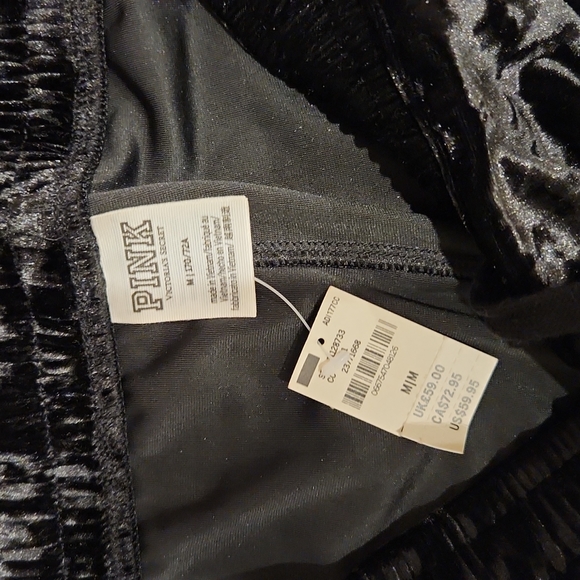 NWT crushed velvet VS Pink joggers - Picture 5 of 7